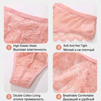 Floral Lace G-String Thong - Soft Breathable Low-Rise Panty