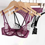 Mesh Transparent Ultra-Thin Bra Set