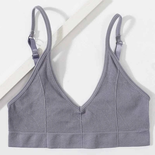 Seamless Ribbed Tube Bra