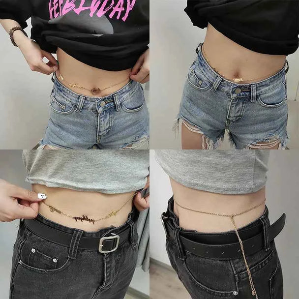 Custom Multiple Names Waist Chain - Sexy Body Chain