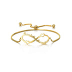 Custom Multiple Names Adjustable Bracelet - Infinity Chain