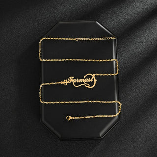 Custom Name Violin Shape Music Pendant Necklace - Charm Chain - SHOPPERS' CASTLE