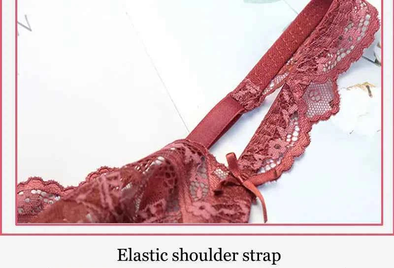 Ultra-Thin Transparent Bra Set - Plus Size D/E Cup