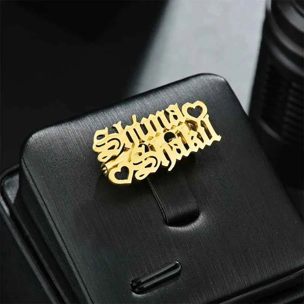 Personalized Name Logo Crown Stone Brooch - Wedding Fashion