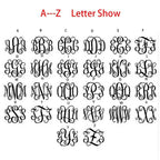 Personalized Monogram Name Stud Earrings - Stainless Steel
