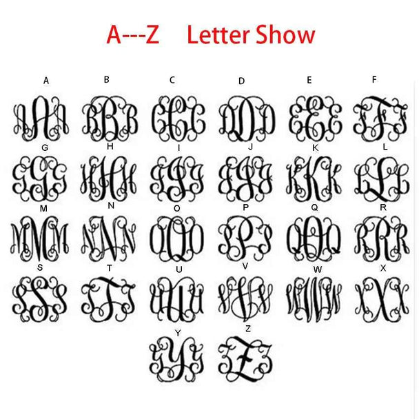 Personalized Monogram Name Stud Earrings - Stainless Steel