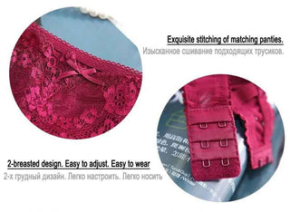 Classic Lace Embroidered Push-Up Bra