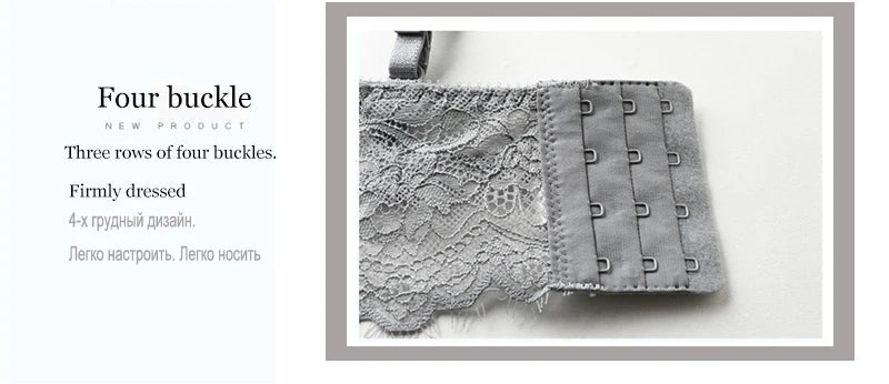 Ultra-Thin Eyelash Lace Bra - Plus Size - SHOPPERS' CASTLE