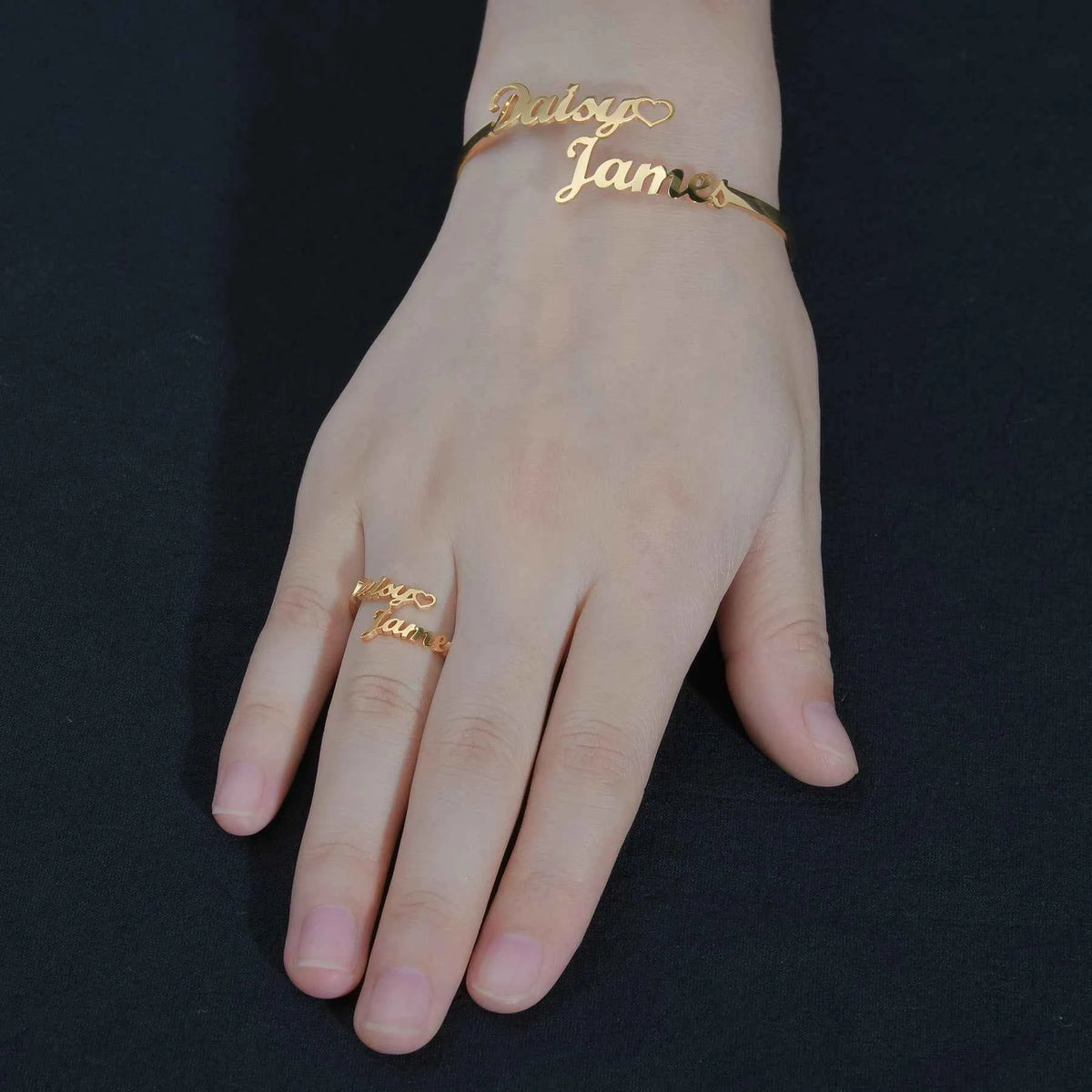 Customized Name Charm Bangle - Stainless Steel