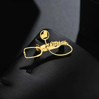 Personalized Name Logo Crown Stone Brooch - Wedding Fashion