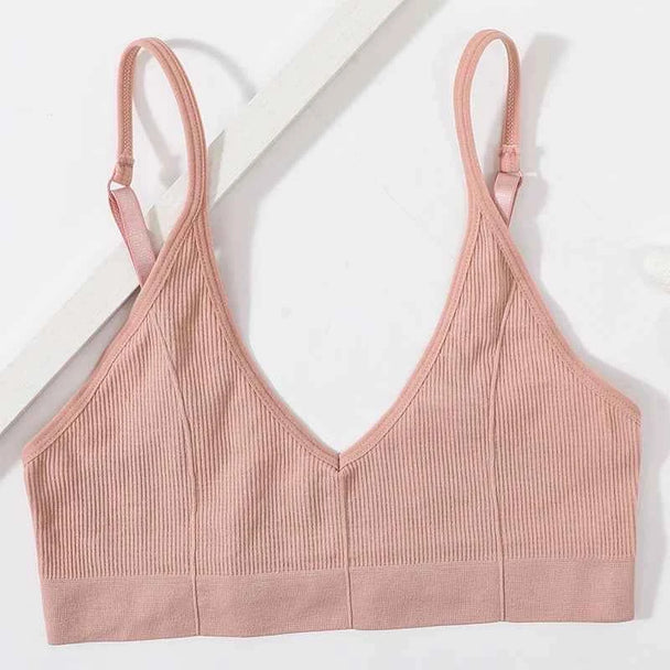 Seamless Ribbed Tube Bra