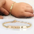Custom Baby Name Bracelet - Adjustable with Cute Symbols