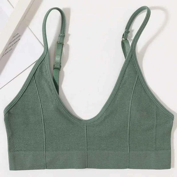 Seamless Ribbed Tube Bra