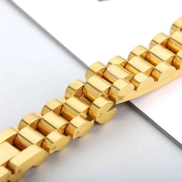 Custom Name Watch Link Chain Bracelet - Adjustable