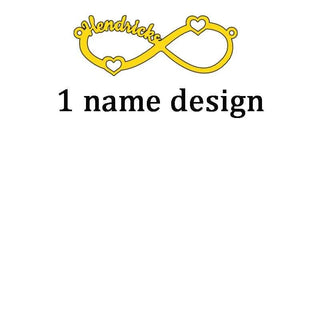 Custom Multiple Names Adjustable Bracelet - Infinity Chain