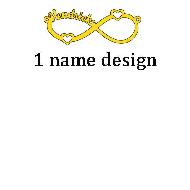 Custom Multiple Names Adjustable Bracelet - Infinity Chain
