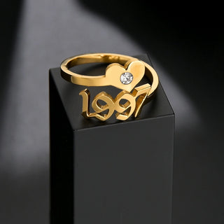 Custom Double Name Adjustable Ring - Stainless Steel - SHOPPERS' CASTLE