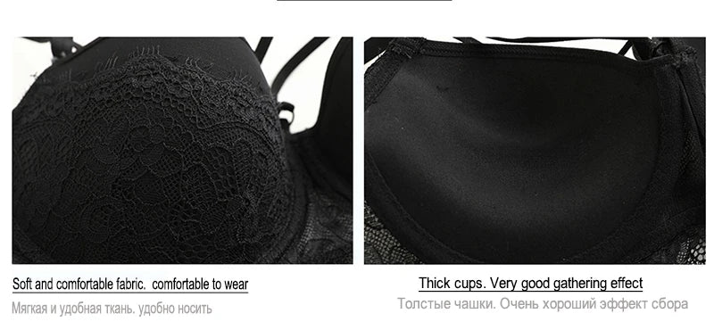 Sexy Bandage Push-Up Bra Set with Thick Gather - SHOPPERS' CASTLE