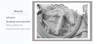 Ultra-Thin Eyelash Lace Bra - Plus Size - SHOPPERS' CASTLE