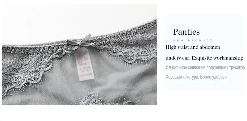 Deep V Ultra-Thin Bra Set - Plus Size - SHOPPERS' CASTLE