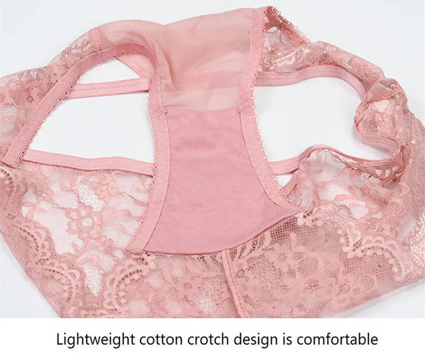 Green Ultra-Thin Lace Embroidery Bra Set - Plus Size - SHOPPERS' CASTLE