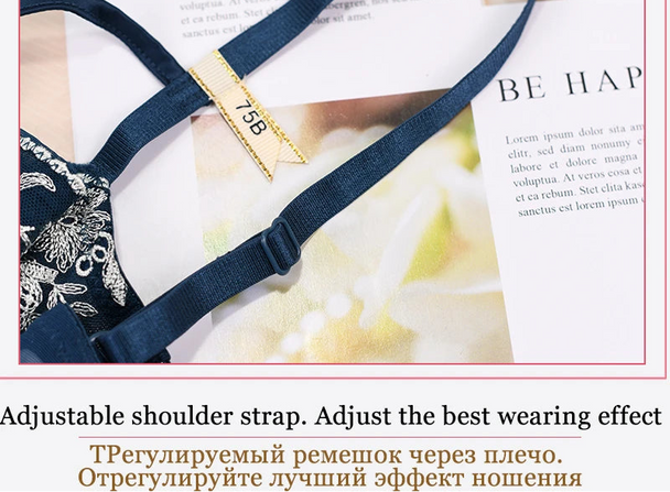 Hollow Bandage Ultra-Thin Bra Set - Plus Size - SHOPPERS' CASTLE