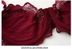 Hollow-Out Embroidered Bra - Plus Size