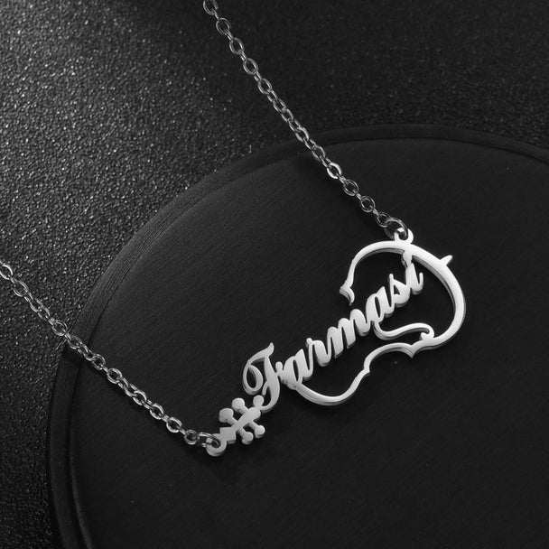 Custom Name Violin Shape Music Pendant Necklace - Charm Chain - SHOPPERS' CASTLE