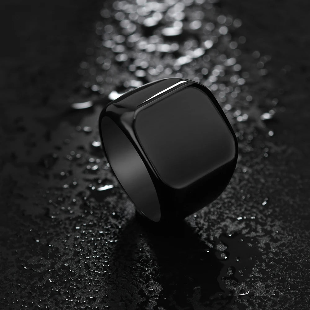 Custom Alphabet Letter Ring - Laser Engraved - SHOPPERS' CASTLE