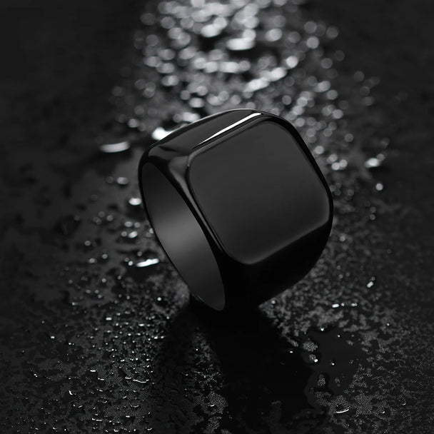 Custom Alphabet Letter Ring - Laser Engraved - SHOPPERS' CASTLE