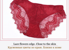 Sexy Burgundy Lace Transparent Bra Set - 3/4 Cup - SHOPPERS' CASTLE