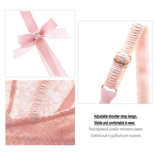 Ultra-Thin Bow Embroidery Bra Set