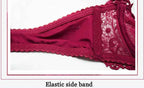 Hollow Half-Cup Transparent Bra Set - Plus Size