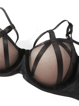 Classic Bandage Temptation Lace Push-Up Bra Set - Plus Size
