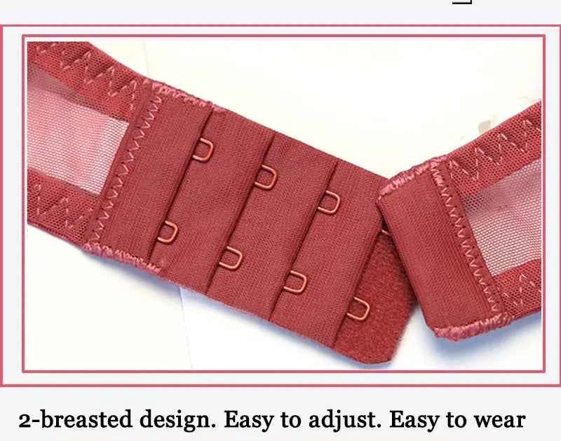 Ultra-Thin Transparent Bra Set - Plus Size D/E Cup