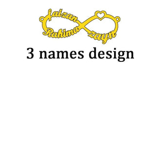 Custom Multiple Names Adjustable Bracelet - Infinity Chain