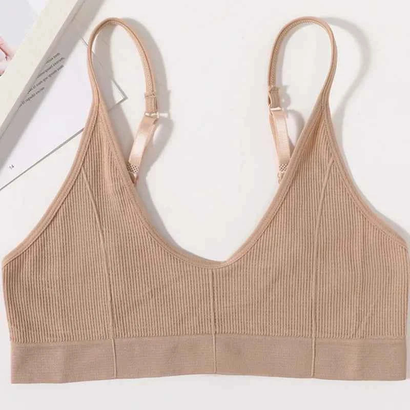 Seamless Ribbed Tube Bra