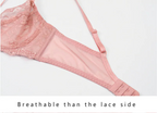 Green Ultra-Thin Lace Embroidery Bra Set - Plus Size - SHOPPERS' CASTLE