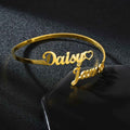 Customized Name Charm Bangle - Stainless Steel