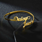 Customized Name Charm Bangle - Stainless Steel