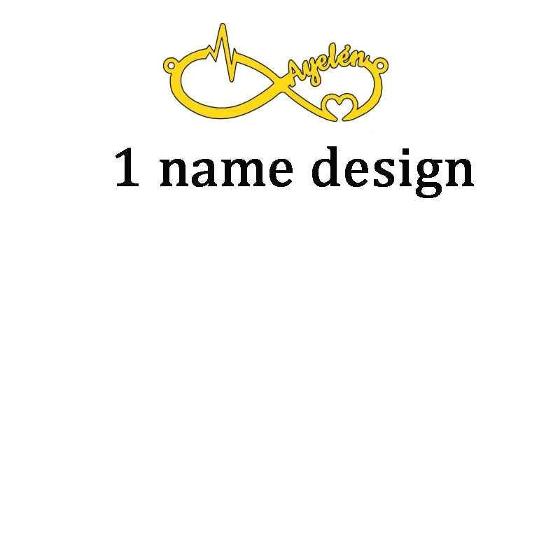 Custom Multiple Names Adjustable Bracelet - Infinity Chain