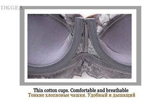 Lace Embroidered Bra - Plus Size C/D Cup