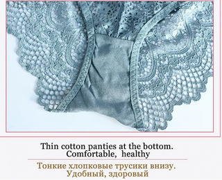 Hot Sexy Transparent Lace Hollow-Out Embroidery Bra Set - Plus Size