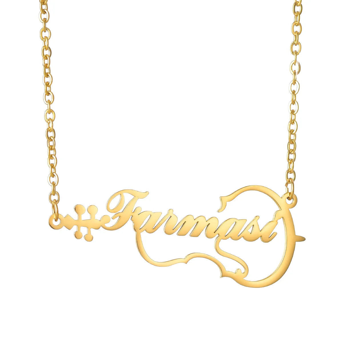 Custom Name Violin Shape Music Pendant Necklace - Charm Chain - SHOPPERS' CASTLE