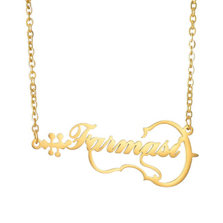 Custom Name Violin Shape Music Pendant Necklace - Charm Chain - SHOPPERS' CASTLE