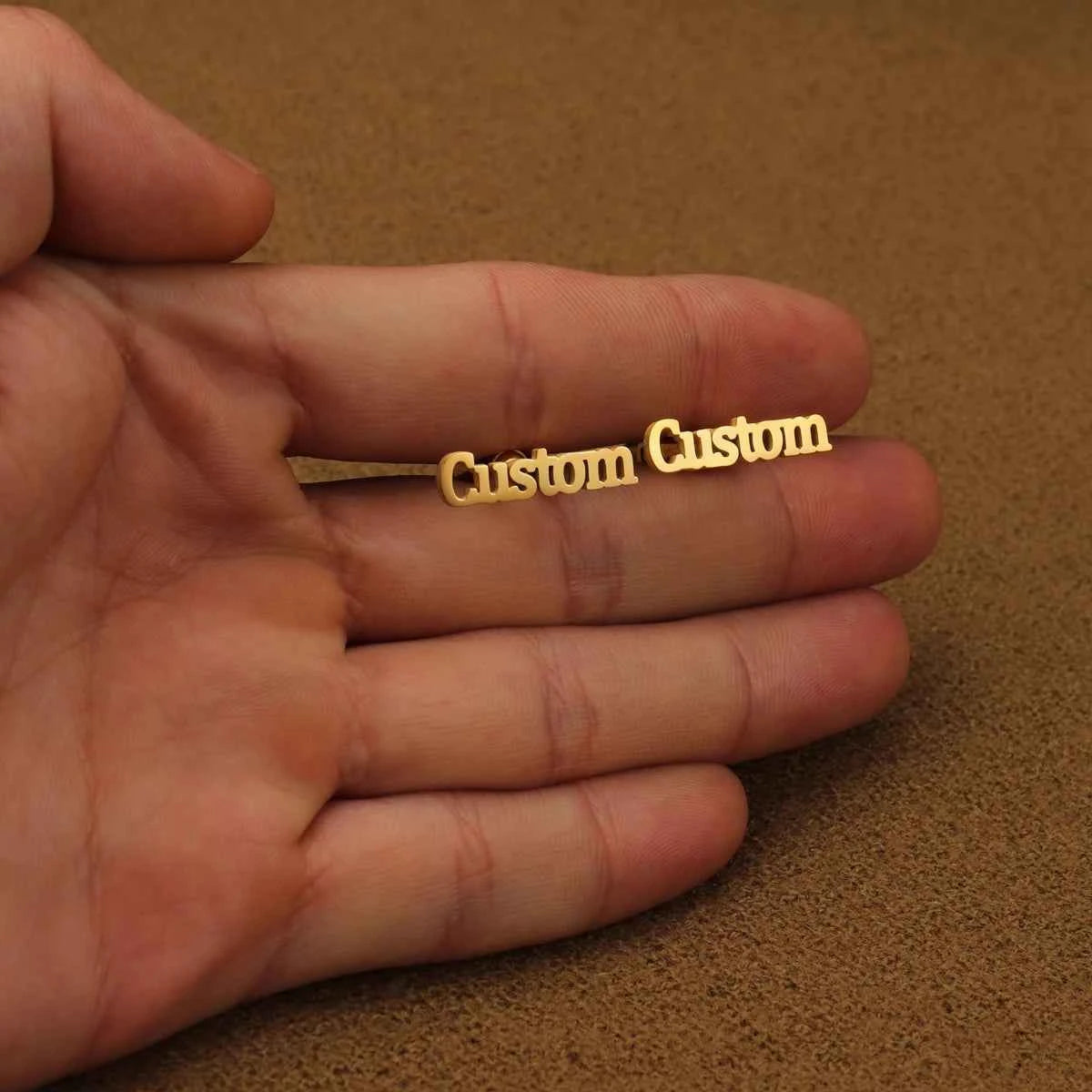 Custom Engraved Name Cufflinks - Alphabet Letter Buttons