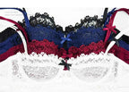 Ultra-Thin Half-Cup Transparent Lace Bra Set