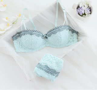 French Luxury Half-Cup Ultra-Thin Bra Set - SHOPPERS' CASTLE
