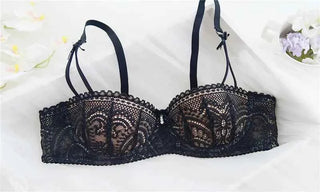 French Luxury Half-Cup Ultra-Thin Bra Set