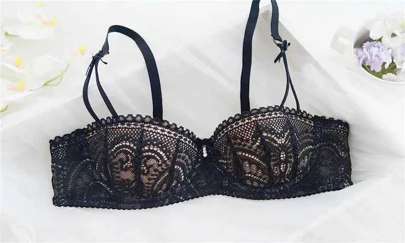 French Luxury Half-Cup Ultra-Thin Bra Set